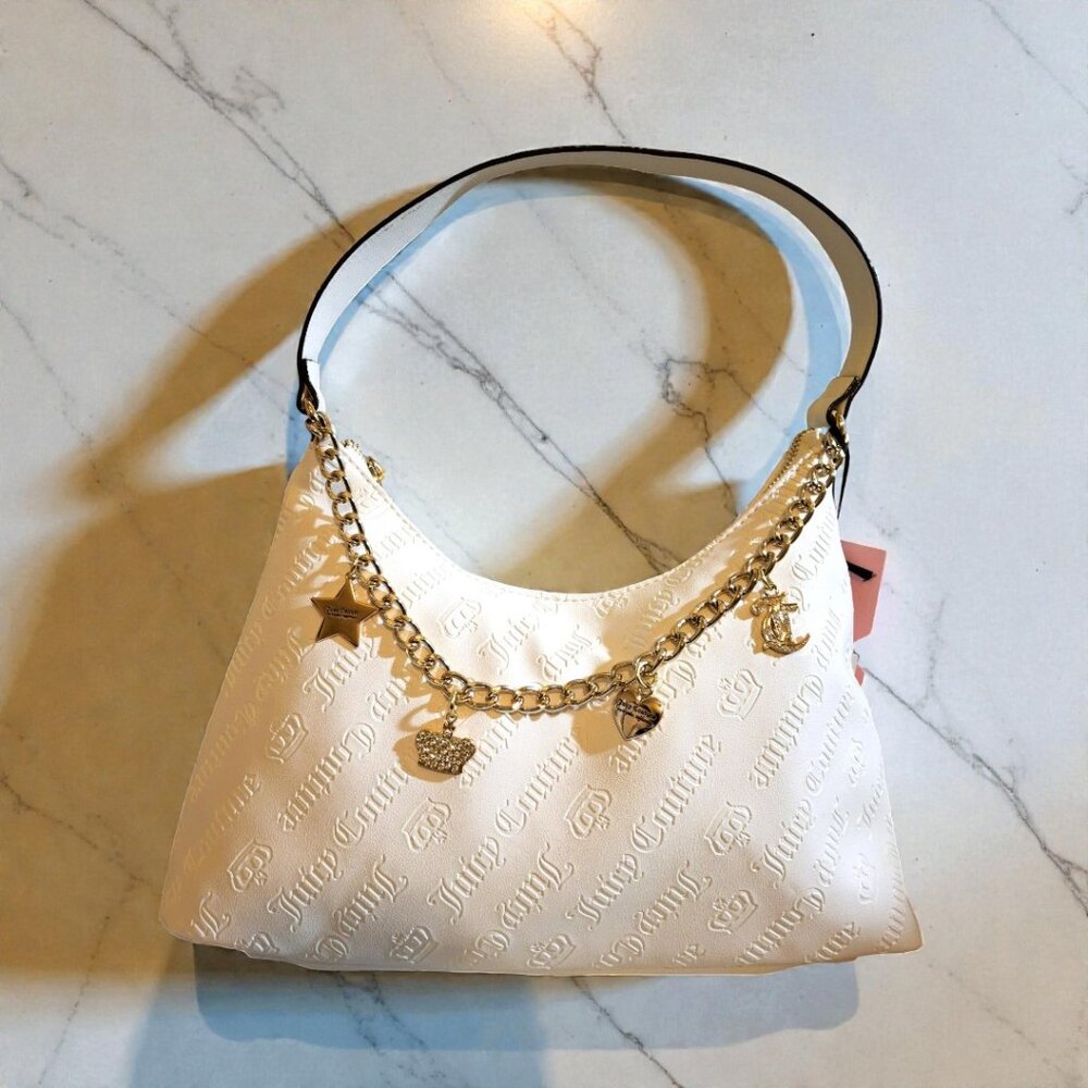 Juicy Couture White Not Your Babe HOBO Bag NWT